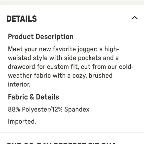 Fabletics on the go cold weather joggers in black. Size small- NWOT - Picture 10 of 10